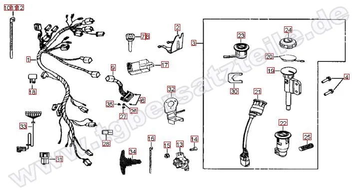 Kabelbaum - Schlosssatz Kabelbaum - Schlosssatz