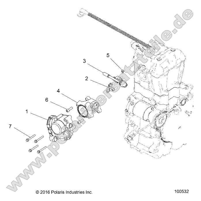 Engine, Throttle Body and Fuel Rail