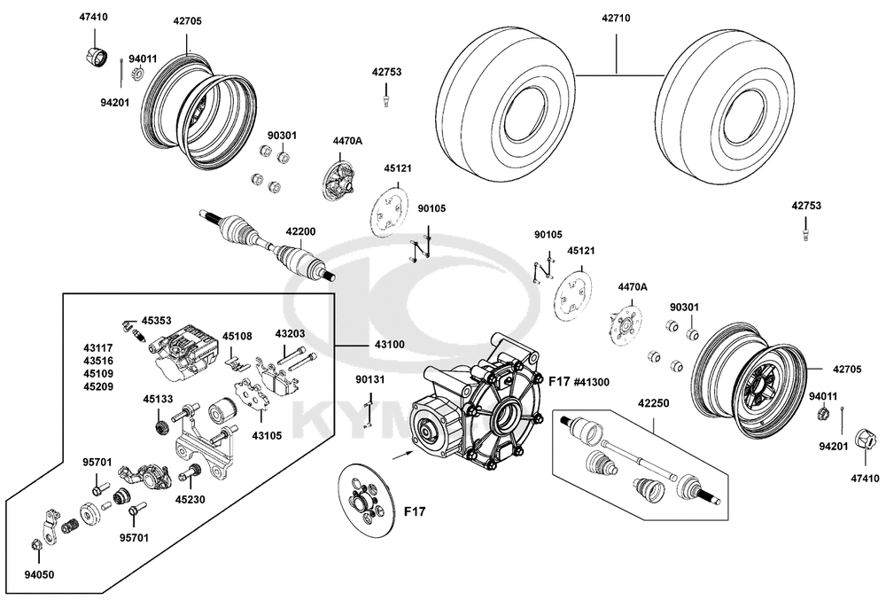 Räder hinten mit Bremse Räder hinten mit Bremse