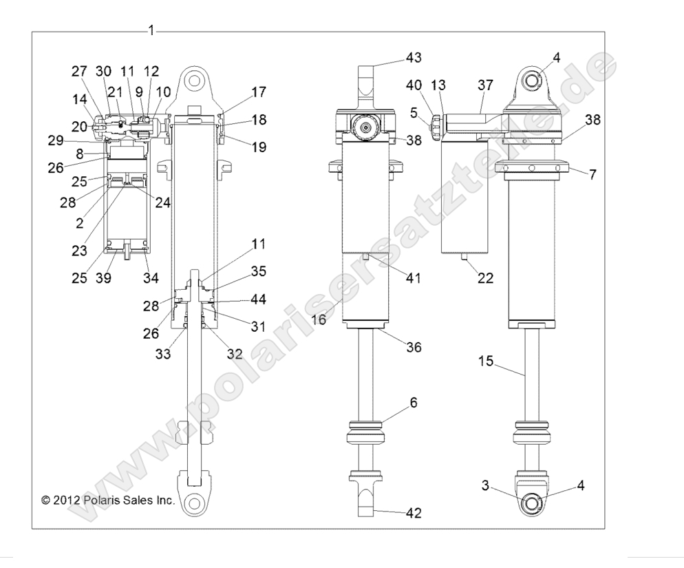 SUSPENSION, REAR SHOCK (7043938) SUSPENSION, REAR SHOCK (7043938)
