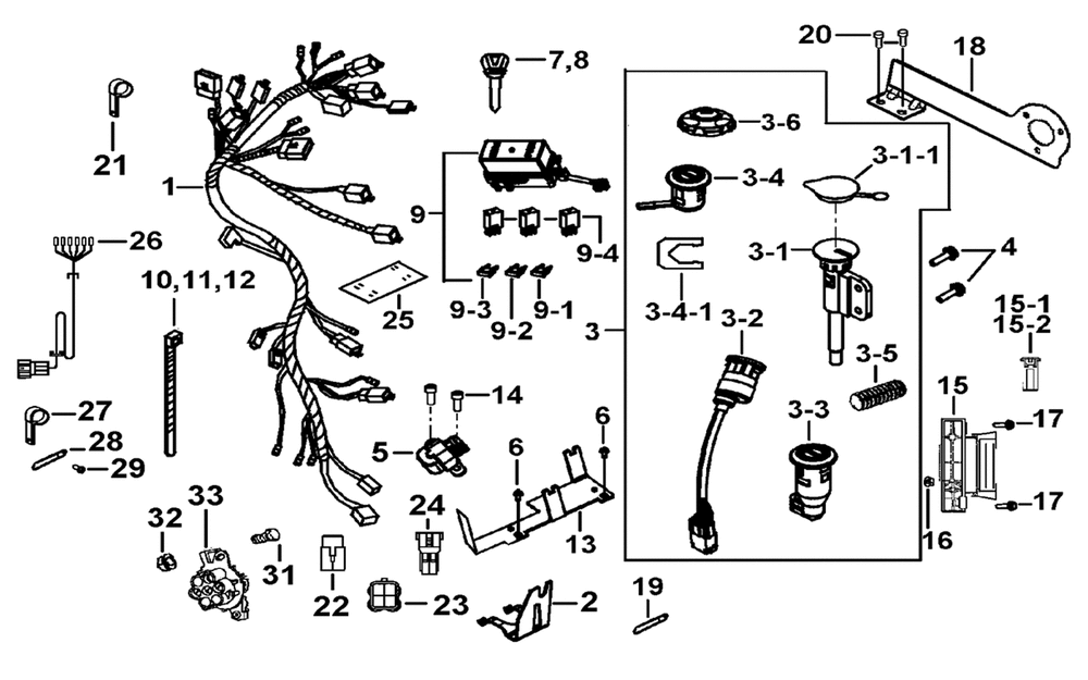 Kabelbaum, Elektrik & Schlosssatz Kabelbaum, Elektrik & Schlosssatz