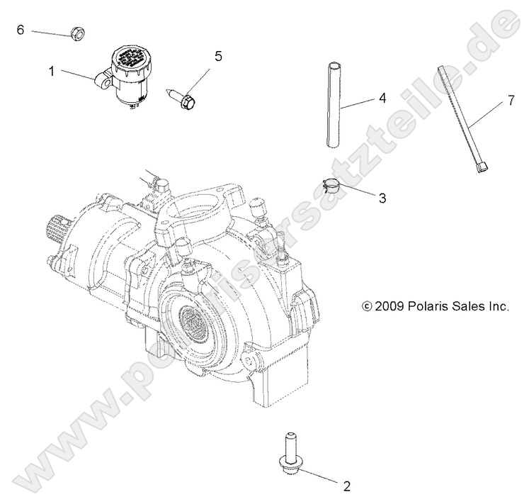 DRIVE TRAIN, GEARCASE MOUNTING, FRONT