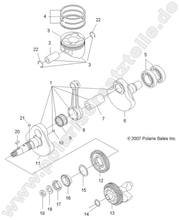 ENGINE, CRANKSHAFT and PISTON ENGINE, CRANKSHAFT and PISTON