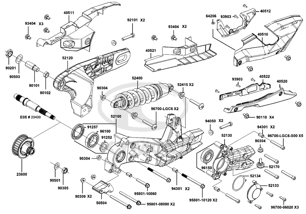 Stoßdämpfer hinten & Schwingarm Stoßdämpfer hinten & Schwingarm