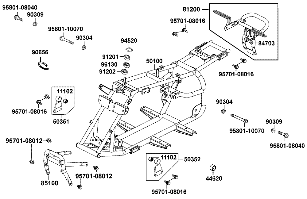 Rahmen & Motorhalter Rahmen & Motorhalter