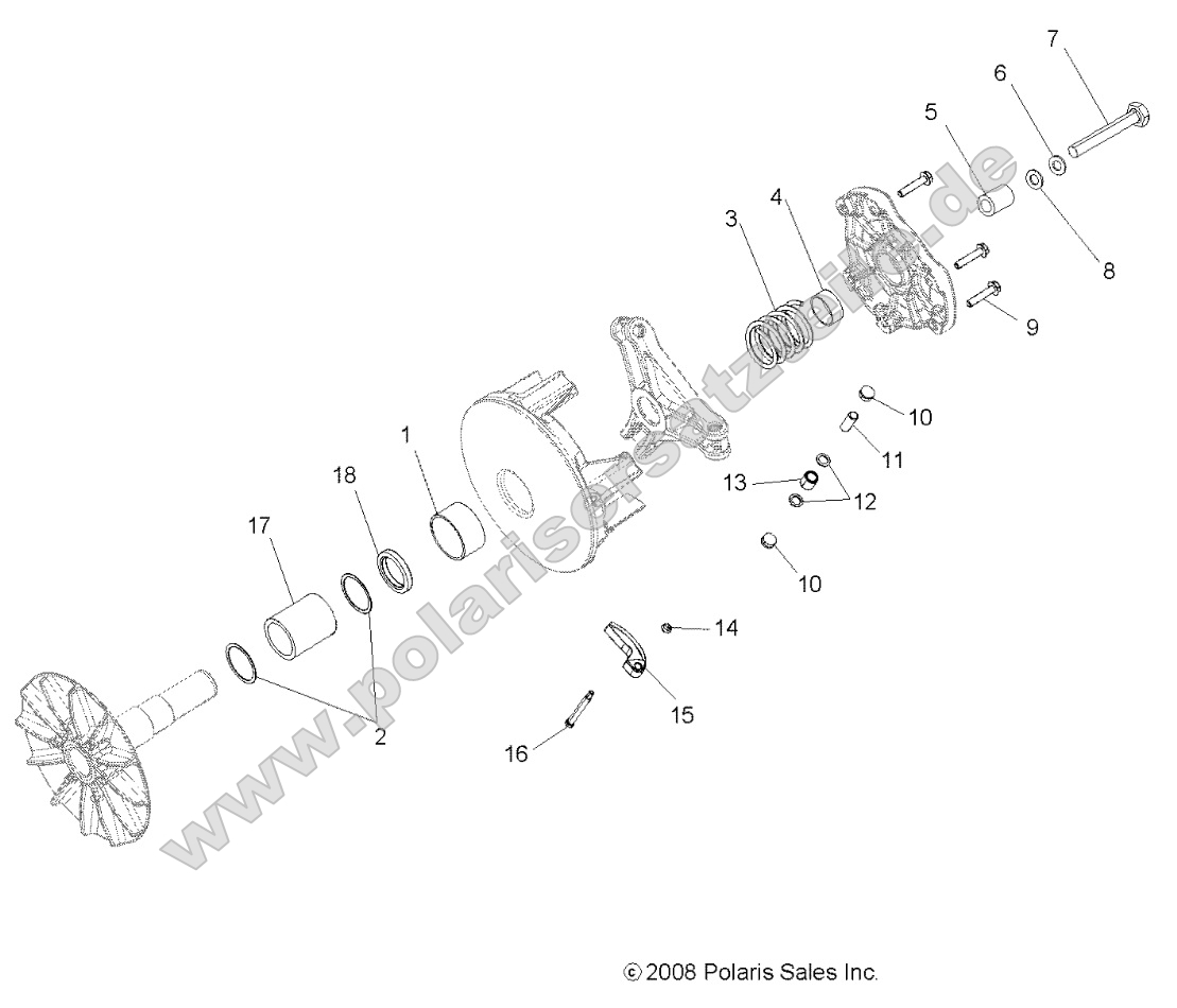 Drive Train, Primary Clutch Drive Train, Primary Clutch