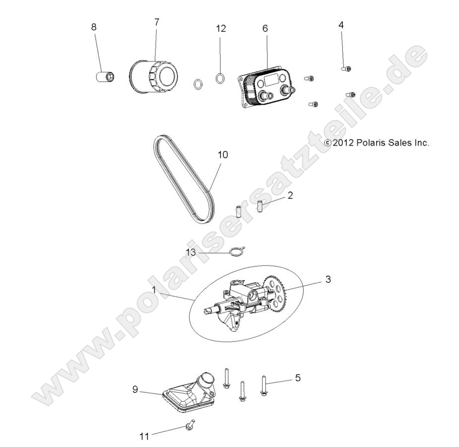 ENGINE, OIL PUMP and OIL COOLER