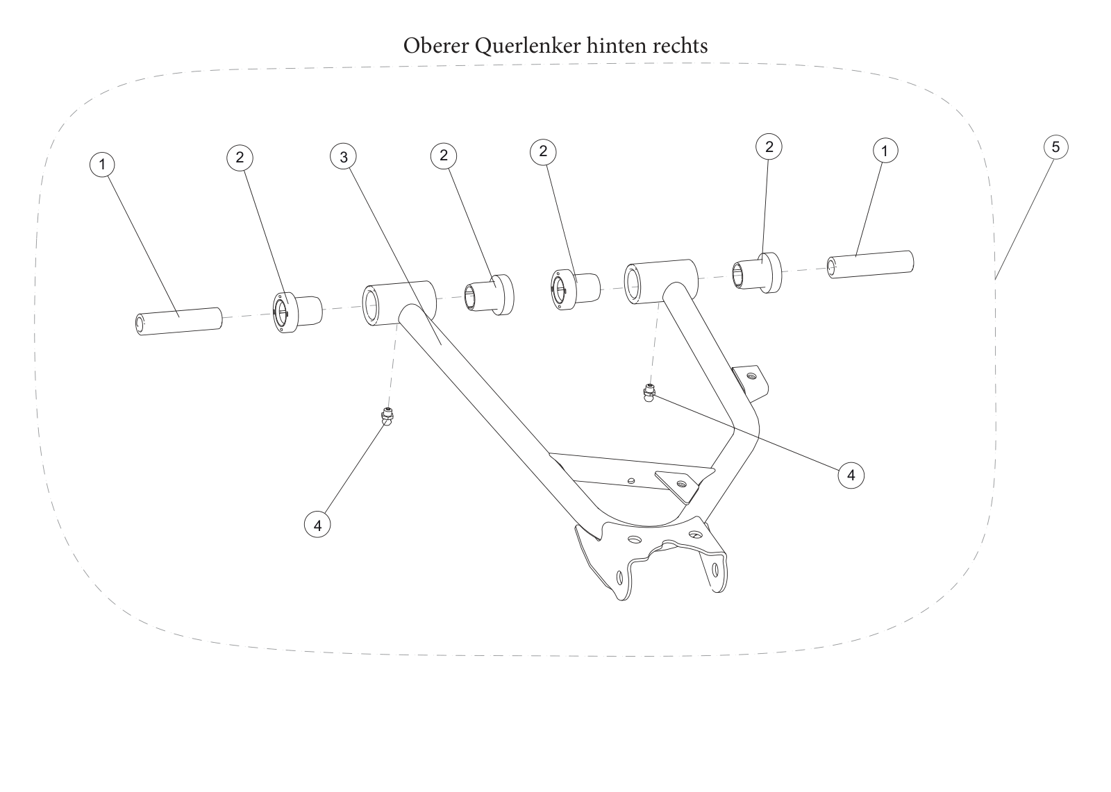 Oberer Querlenker hinten rechts Oberer Querlenker hinten rechts
