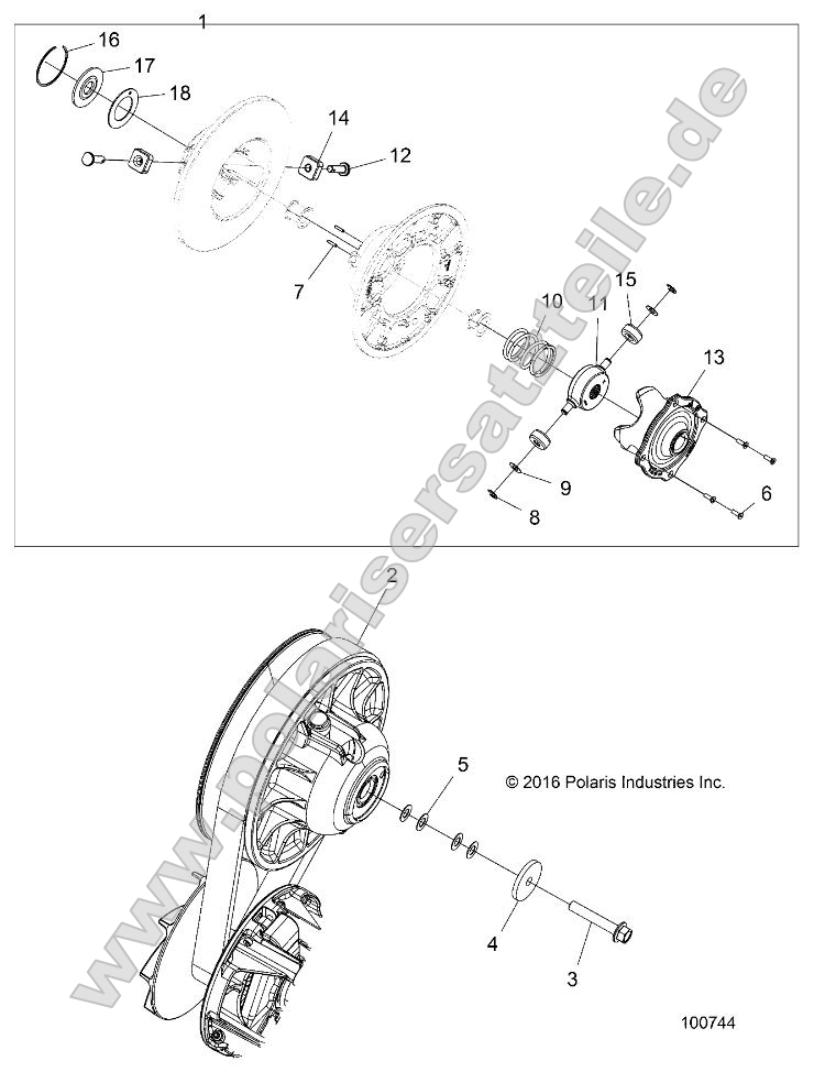 Drive Train, Secondary Clutch Drive Train, Secondary Clutch