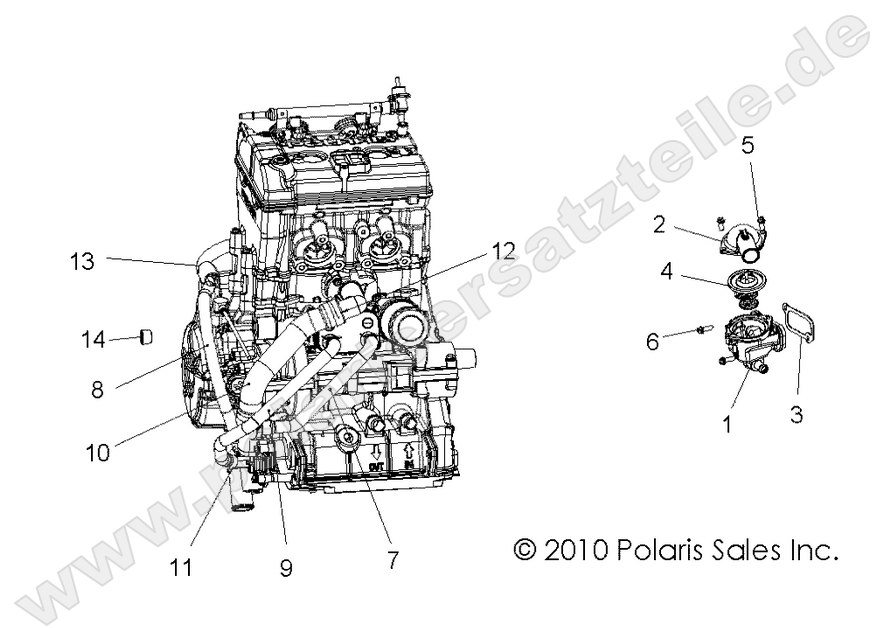 ENGINE, COOLING, THERMOSTAT and BYPASS ENGINE, COOLING, THERMOSTAT and BYPASS