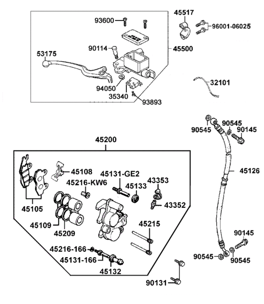 Hauptbremszylinder & Bremssattel vorne Hauptbremszylinder & Bremssattel vorne