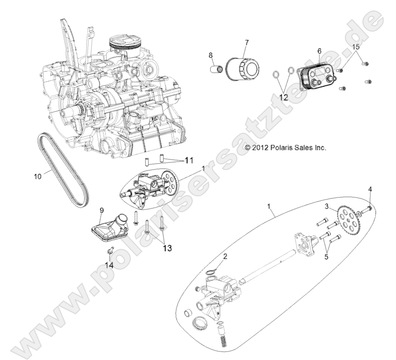 ENGINE, OIL PUMP and OIL COOLER