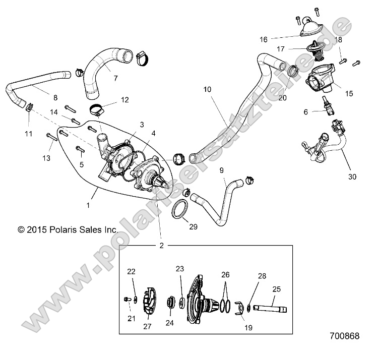Engine, Waterpump and Bypass Engine, Waterpump and Bypass