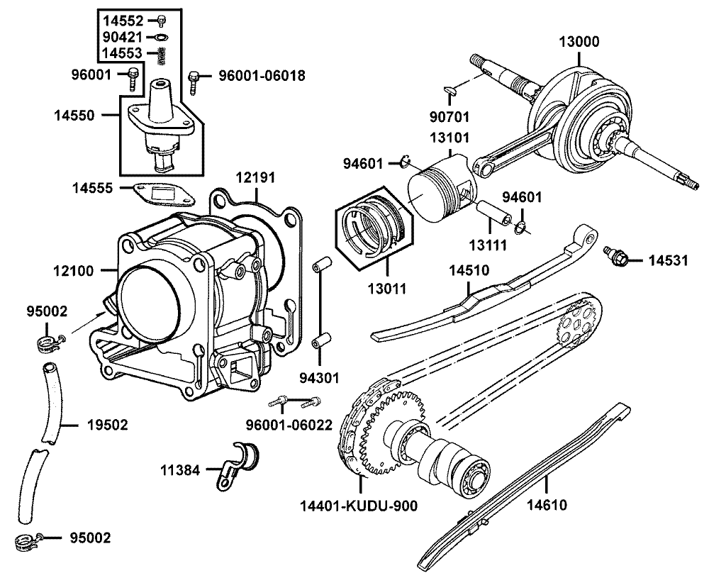 Zylinder, Kolben & Kurbelwelle Zylinder, Kolben & Kurbelwelle
