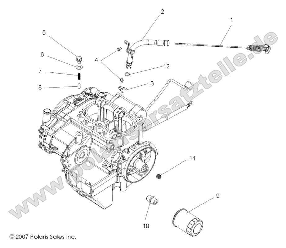 ENGINE, DIPSTICK and OIL FILTER