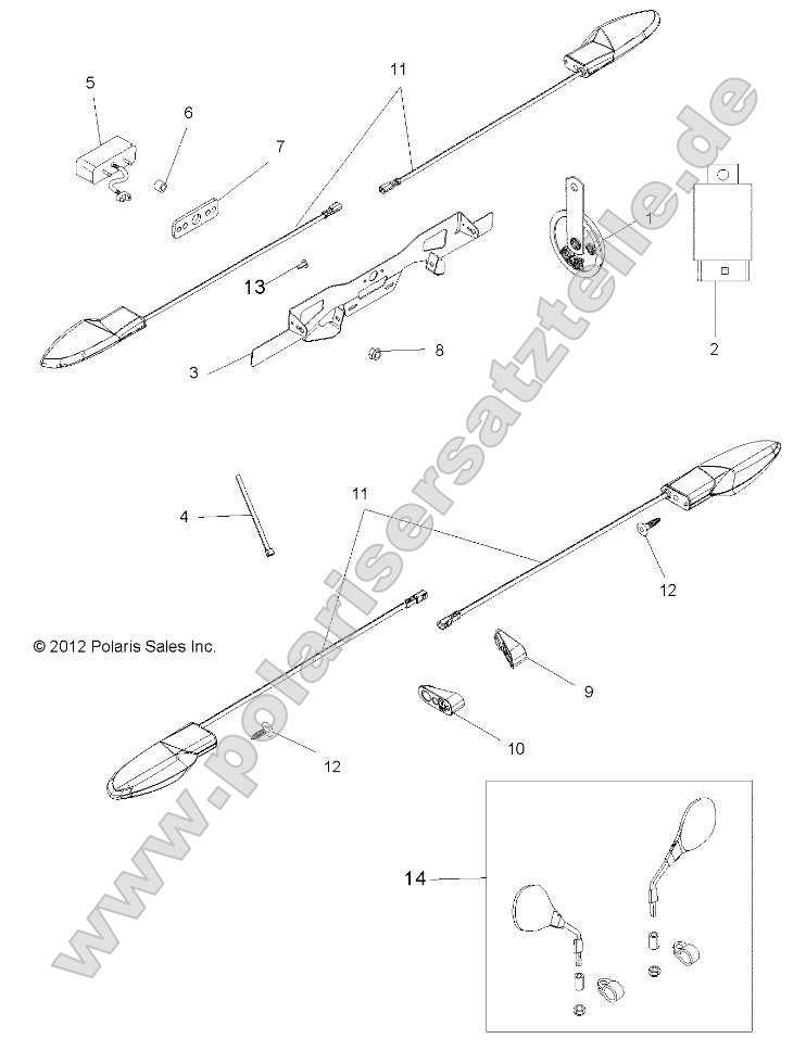 Electrical, Turn Signals, LP Bracket, Mirrors and Horn Electrical, Turn Signals, LP Bracket, Mirrors and Horn