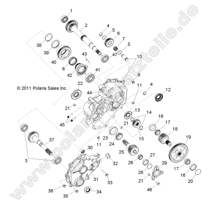 DRIVE TRAIN, MAIN GEARCASE INTERNALS 1 DRIVE TRAIN, MAIN GEARCASE INTERNALS 1