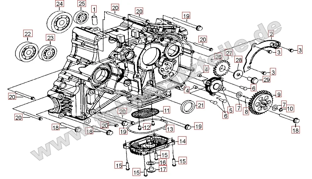 Motorgehäuse rechts Motorgehäuse rechts