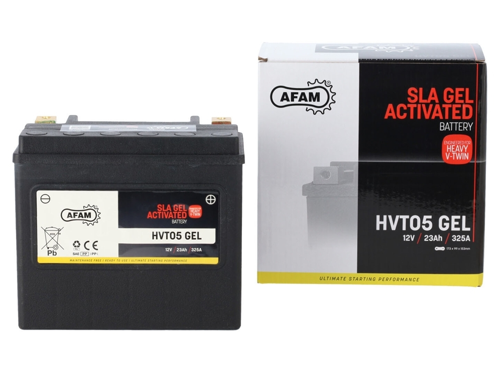 AFAM HVT 05 GEL SLA Batterie 12V 23AH 325A - Einbaufertig (YTX20H 65911 YB16B YB16-B-CX HVT05)