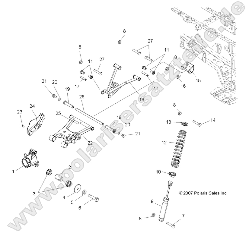 SUSPENSION, REAR SUSPENSION, REAR