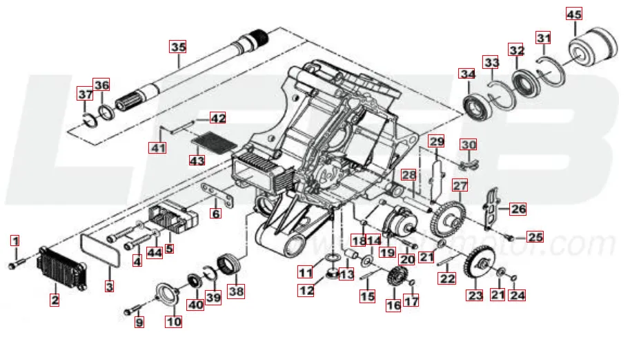 Motorgehäuse links Motorgehäuse links