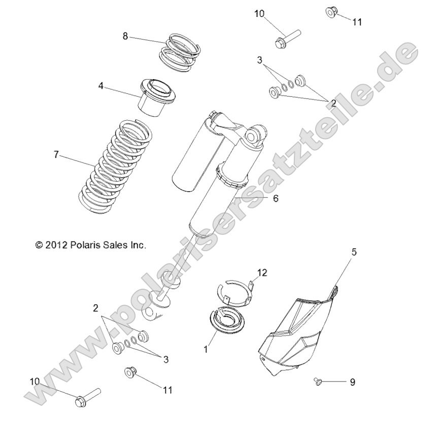 SUSPENSION, REAR SHOCK MOUNTING SUSPENSION, REAR SHOCK MOUNTING