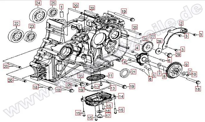 Motorgehäuse rechts Motorgehäuse rechts