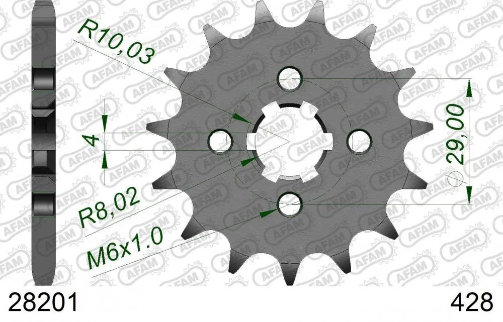 AFAM Ritzel / Kettenrad vorne - 428 - 28201