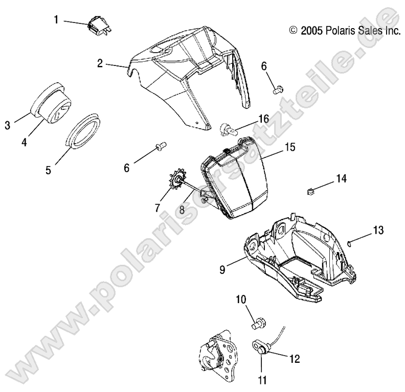 HEADLIGHT POD and SPEEDOMETER