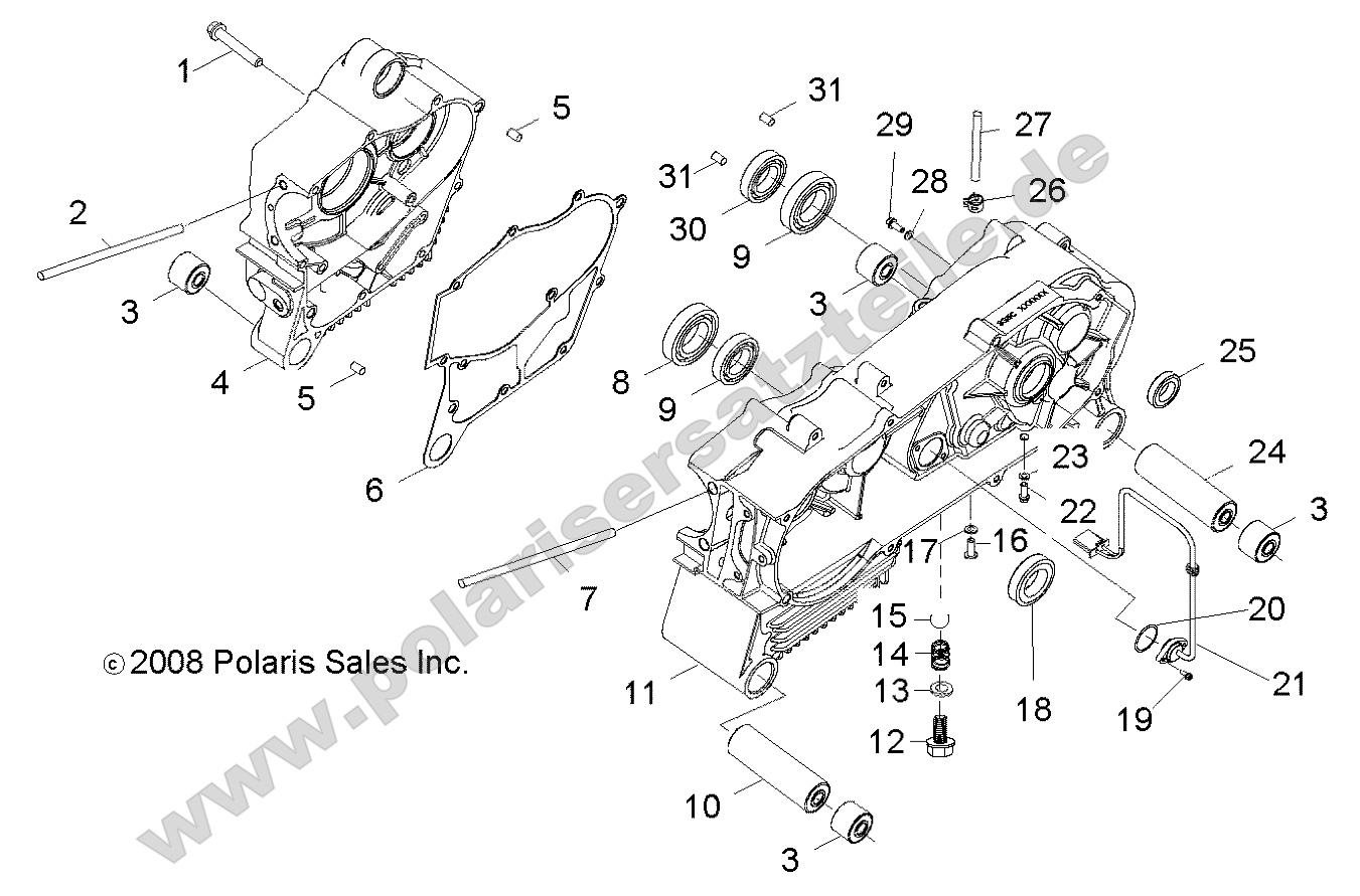 ENGINE, CRANKCASE ENGINE, CRANKCASE
