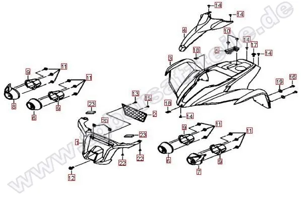 Frontverkleidung-Tankabdeckung