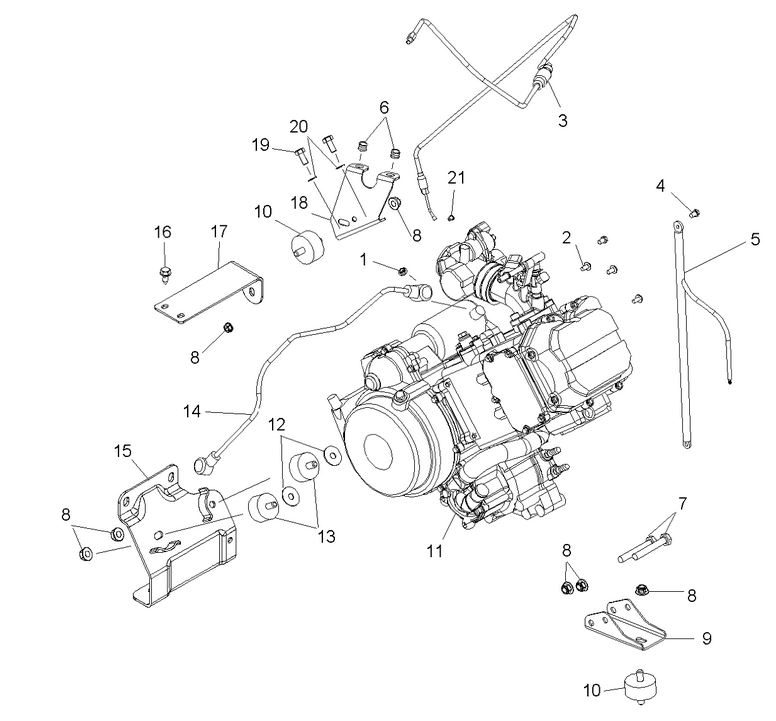 ENGINE, MOUNTING