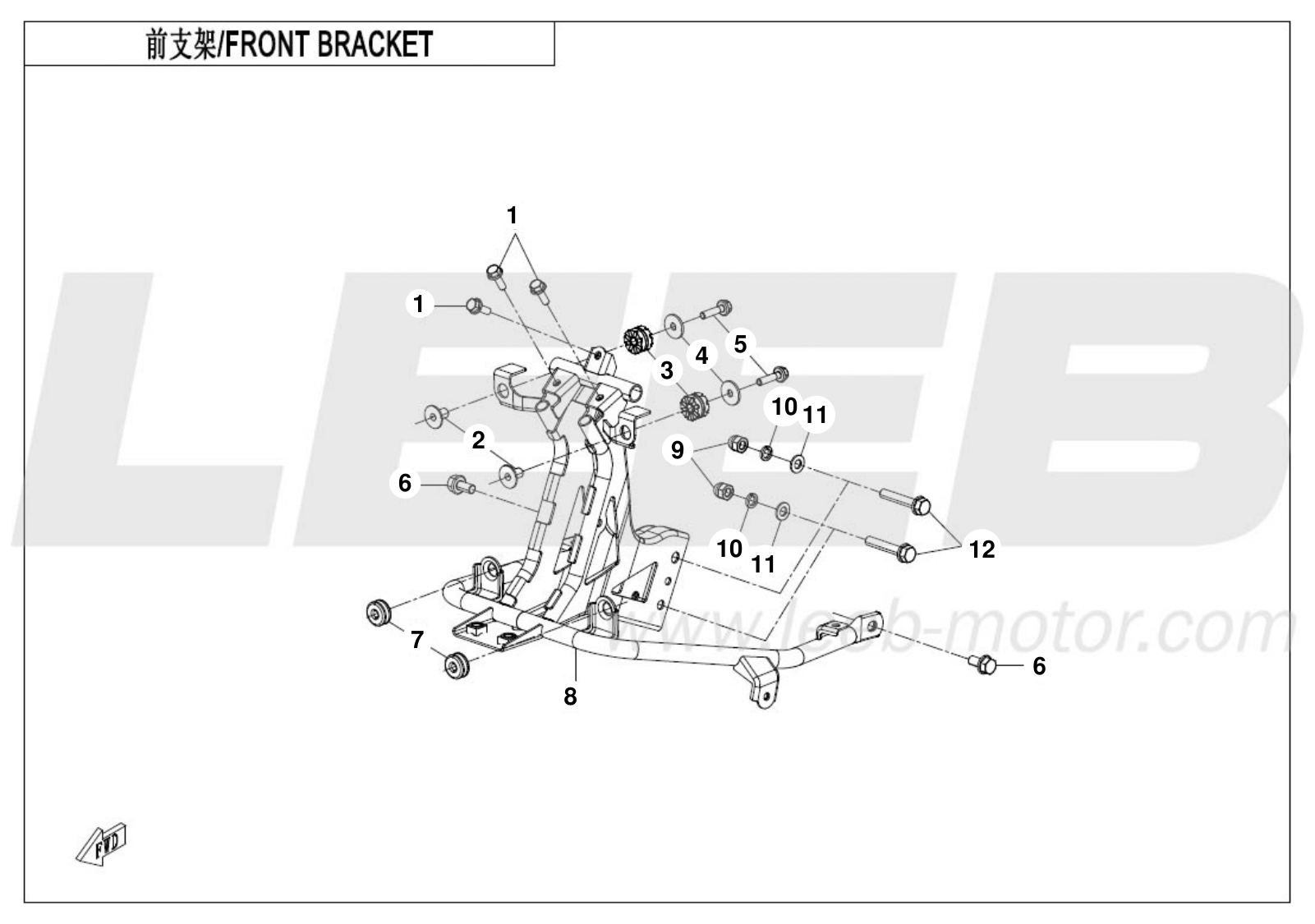 25-CF700-9AH-F03-1 FRONT BRACKET