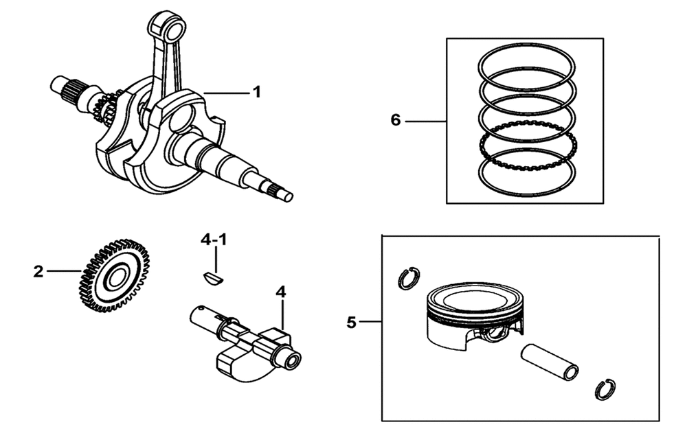 Kurbelwelle & Kolben Kurbelwelle & Kolben