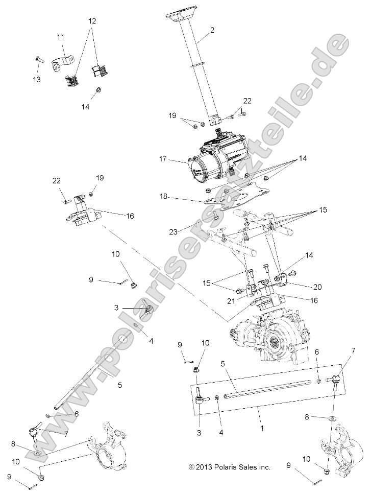 Steering, Steering Post Asm. Steering, Steering Post Asm.