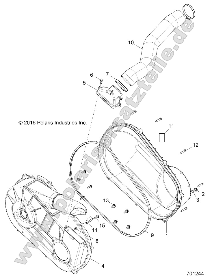 Drive Train, Clutch Cover and Ducting Drive Train, Clutch Cover and Ducting