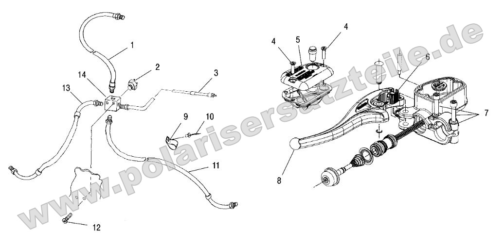 Controls - Master Cylinder/Brake Line (4963716371B010) Controls - Master Cylinder/Brake Line (4963716371B010)