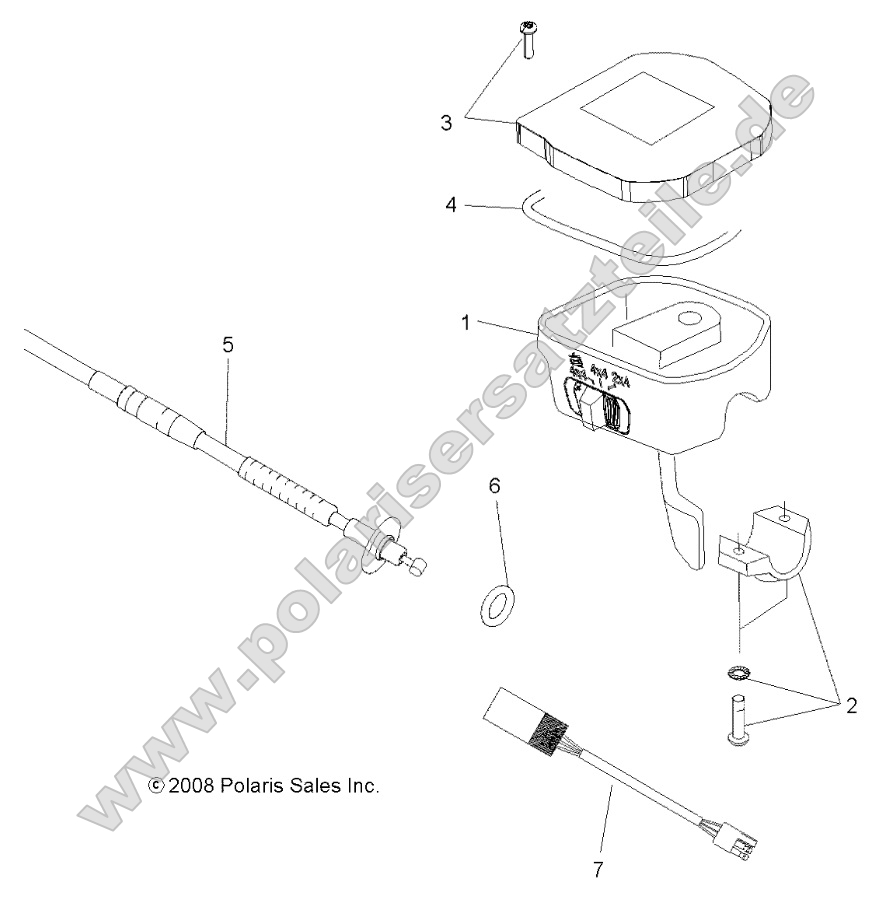 Steering, Controls, Throttle Asm. and Cable