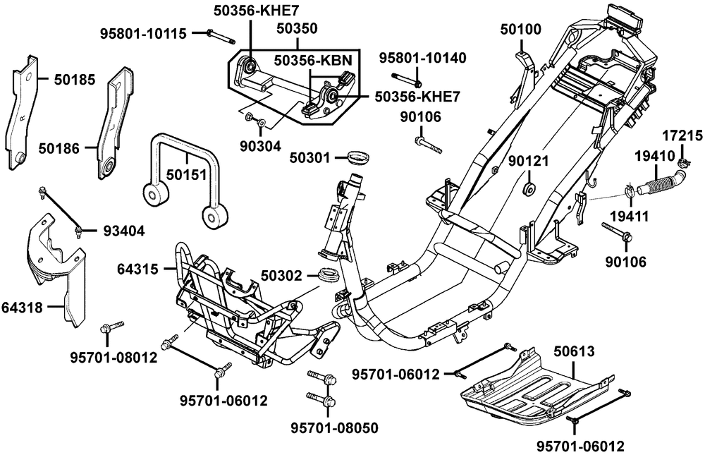 Rahmen & Motorhalter Rahmen & Motorhalter
