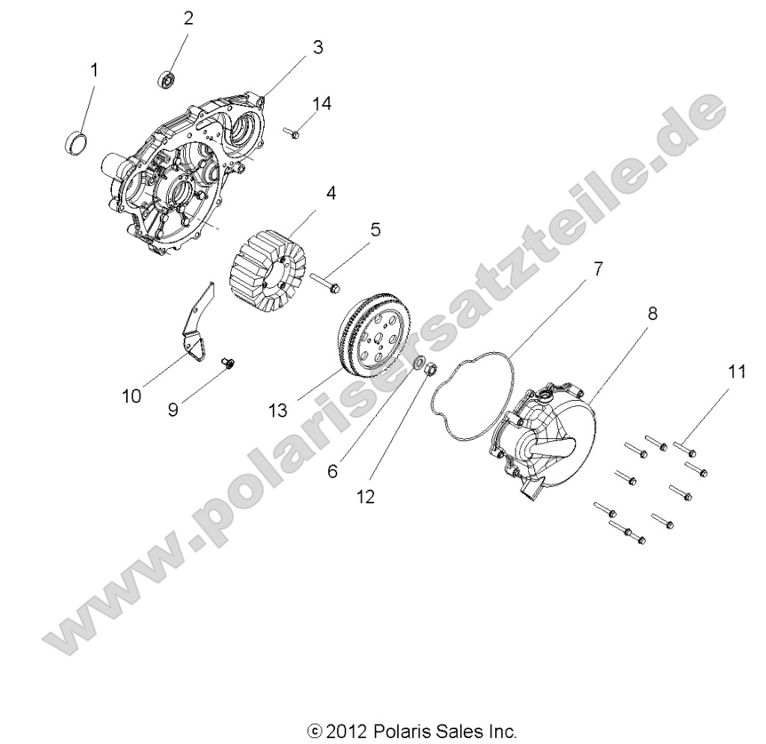 ENGINE, STATOR and FLYWHEEL ENGINE, STATOR and FLYWHEEL