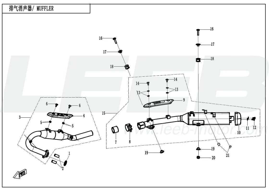 Auspuff Endschalldämpfer 