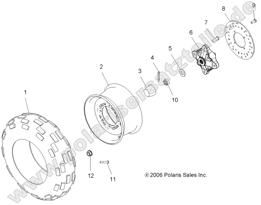 WHEEL, FRONT WHEEL, FRONT