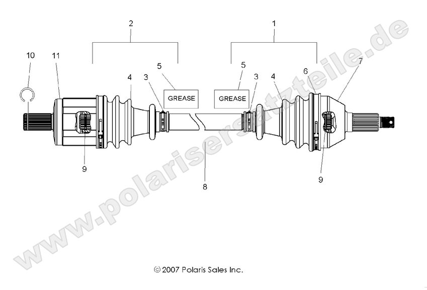 DRIVE TRAIN, FRONT HALF SHAFT DRIVE TRAIN, FRONT HALF SHAFT