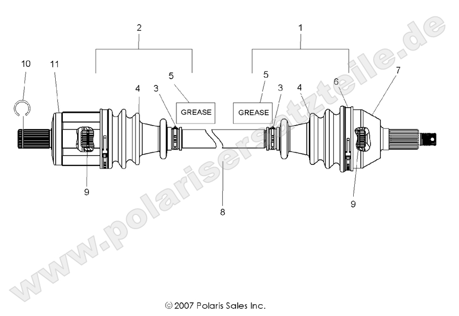 DRIVE TRAIN, FRONT HALF SHAFT DRIVE TRAIN, FRONT HALF SHAFT