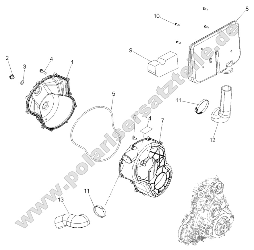 Body, Clutch Cover and Ducting Body, Clutch Cover and Ducting