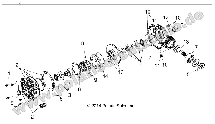 Drive Train, Front Gearcase Drive Train, Front Gearcase