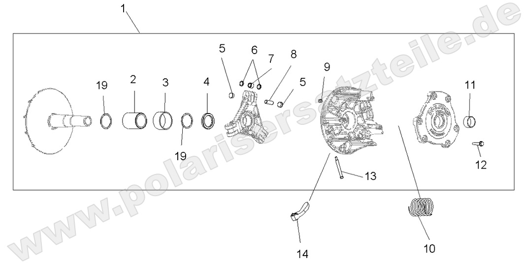 DRIVE TRAIN, PRIMARY CLUTCH DRIVE TRAIN, PRIMARY CLUTCH