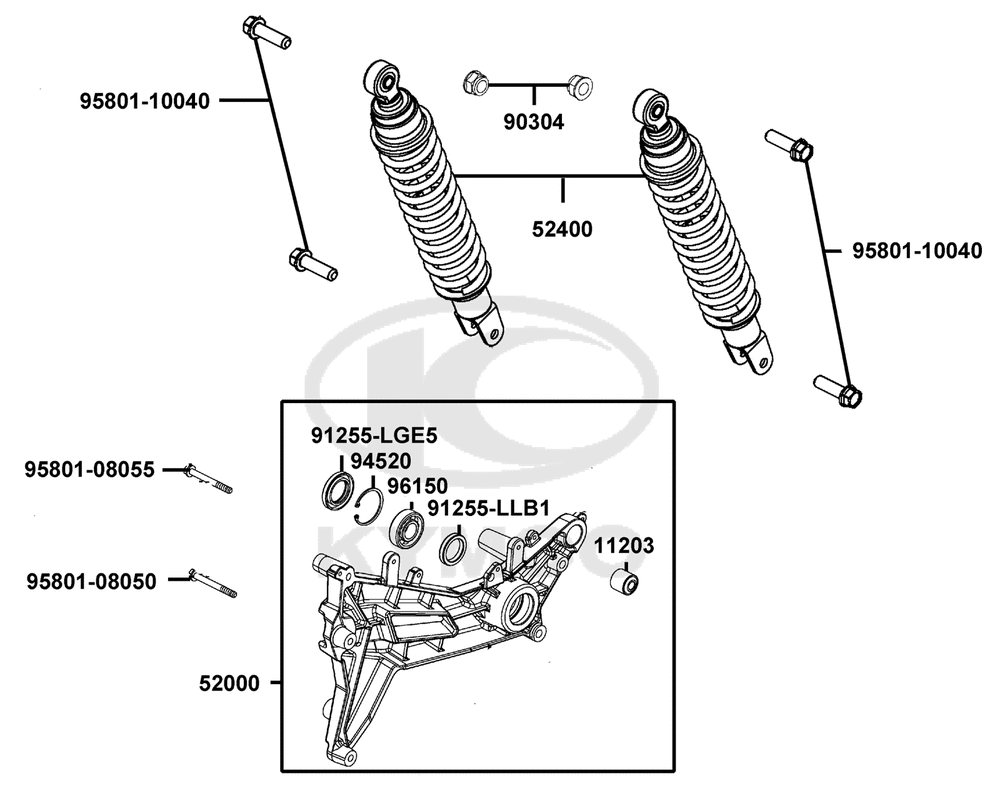 Stoßdämfer hinten & Schwingarm