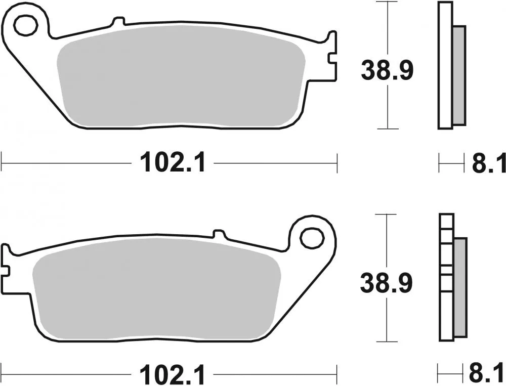 183 SBS Bremsbeläge Maxi Sintermetall ABE - 183MS