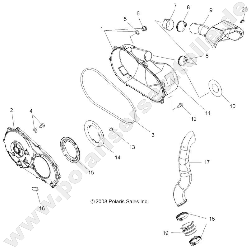 BODY, CLUTCH COVER and DUCTING BODY, CLUTCH COVER and DUCTING